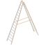  Layher Steigtechnik Leitern Sprossenstehleiter TOPIC 16 Sprossen, Aluminiumleiter 2x16 Sprossen, beidseitig begehbar, klappbar, Länge 4.65 m 12405370