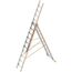  Layher Steigtechnik Leitern Allzweckleiter TOPIC 10 Sprossen, Aluminiumleiter 3-teilig 3x10 Sprossen, ausziehbar, beidseitig begehbar, klappbar, Länge 6.65 m 12405462
