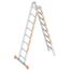  Layher Steigtechnik Leitern Klappleiter TOPIC 8 Sprossen; Aluminiumleiter 2x8 Sprossen, klappbar, beidseitig begehbar, Länge 4.71 m 12405474