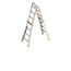  Layher Steigtechnik Leitern Teleskopleiter TOPIC 4x4 Sprossen; Aluminiumleiter klappbar und universell einsetzbar, Länge 4.16 m 12405419