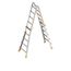  Layher Steigtechnik Leitern Teleskopleiter TOPIC 4x5 Sprossen; Aluminiumleiter klappbar und universell einsetzbar, Länge 5.27 m 12405437