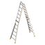  Leitern Teleskopleiter TOPIC 4x6 Sprossen; Aluminiumleiter klappbar und universell einsetzbar, Länge 6.42 m 12405436