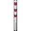  Absperrpfosten 70 mm x 70 mm Schake Feuerwehrpfosten, 70x70, mit 2 Ösen, weiß/rot 12450535