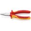  Greifzangen KNIPEX 20 06 160 Flachzange isoliert mit Mehrkomponenten-Hüllen, VDE-geprüft verchromt 160 mm 12380245