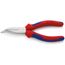  Flachrundzangen mit Schneide (Radiozangen) KNIPEX 25 25 160 Flachrundzange mit Schneide (Radiozange) mit Mehrkomponenten-Hüllen verchromt 160 mm 12380839