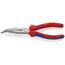  Flachrundzangen mit Schneide (Storchschnabelzangen) KNIPEX 26 22 200 Flachrundzange mit Schneide (Storchschnabelzange) mit Mehrkomponenten-Hüllen schwarz atramentiert 200 mm 12380822