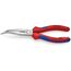  Flachrundzangen mit Schneide (Storchschnabelzangen) KNIPEX 26 22 200 T Flachrundzange mit Schneide (Storchschnabelzange) mit Mehrkomponenten-Hüllen, mit integrierter Befestigungsöse zum Anbringen einer Absturzsicherung schwarz atramentiert 200 mm 12380837