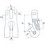  Verkürzungselemente Verkürzungsklauen, mit Sicherung CARTEC® Verkürzungsklaue(Gabelkopf und Sicherung), GK10, 8 mm 12402697