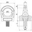  Ringschrauben, variabel, mit Schlüssel CARTEC® Ringschraube mit Imbusschlüssel (drehbar), GK10, M48, 12000 kg (90°)/32000 kg (0°) 12403396