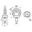  Ringschrauben HT, variabel, ohne Schlüssel CARTEC® Ringschraube HT ohne Imbusschlüssel (drehbar), GK10, M48, 12000 kg (90°)/32000 kg (0°) 12403386
