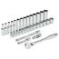  Ratschen- und Steckschlüssel-Sets Milwaukee 3/8" Ratschen- und Steckschlüsseleinsatz Set 32-tlg. metr. 12444100