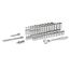  Ratschen- und Steckschlüssel-Sets Milwaukee 3/8" Ratschen- und Steckschlüsseleinsatz Set 56-tlg. metr. 12444101