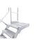  Stationäre Treppen, Überstiege und Podesttreppen Hymer Ortsfeste Treppe mit Plattform , Treppenneigung 60°, Stufenbreite 800 mm, 5 Stufen, Standhöhe 1,25 m 12379149