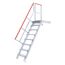  Stationäre Treppen, Überstiege und Podesttreppen Hymer Ortsfeste Treppe mit Plattform , Treppenneigung 60°, Stufenbreite 800 mm, 5 Stufen, Standhöhe 1,25 m 12379149