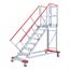  Stationäre Treppen, Überstiege und Podesttreppen Hymer Fahrbare Plattformtreppe, Treppenneigung 45°, Stufenbreite 800 mm, 5 Stufen, Standhöhe 1,05 m 12379171