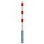  Ø42mm bis Ø60mm Absperrpfosten Ø 60 x 2,5 mm herausnehmbar mit Dreikantverschluss, verzinkt und weiß beschichtet mit drei rot reflektierenden Leuchtstreifen ohne Öse 12450618