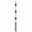  Ø42mm bis Ø60mm Absperrpfosten Ø 60x2,5 mm herausnehmbar mit Profilzylinderschloss verzinkt und weiß beschichtet mit drei rot reflektierenden Leuchtstreifen ohne Öse 12450622