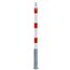  Ø42mm bis Ø60mm Absperrpfosten Ø 60x2,5 mm herausnehmbar mit Profilzylinderschloss verzinkt und weiß beschichtet mit drei rot reflektierenden Leuchtstreifen ohne Öse 12450622