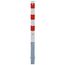  Ø89mm bis Ø273mm Absperrpfosten Ø 89 x 2,9 mm herausnehmbar mit Dreikantverschluss feuerverzinkt, weiß beschichtet mit drei rot reflektierenden Leuchtstreifen ohne Öse 12450547